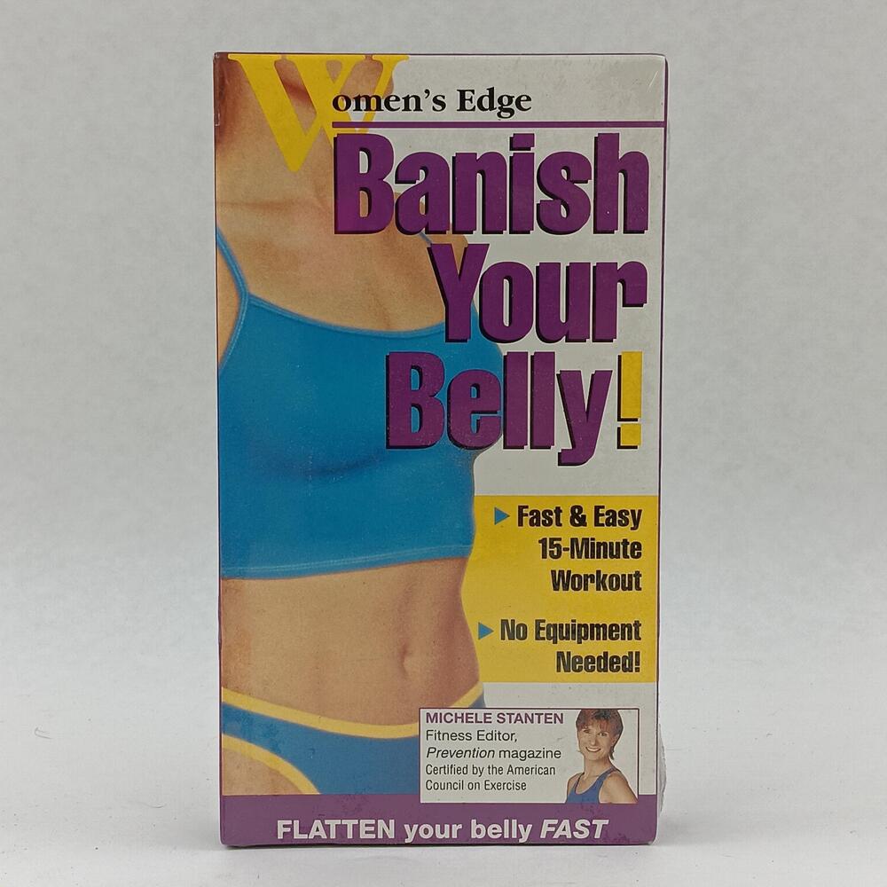 Vintage Banish Your Belly VHS Tape Michele Stanten Workout Fitness New Sealed